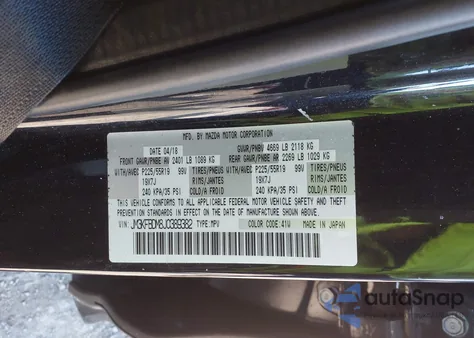 2018 Mazda Cx-5 Grand Touring z USA, uszkodzony, nr VIN JM3KFBDM8J0389382